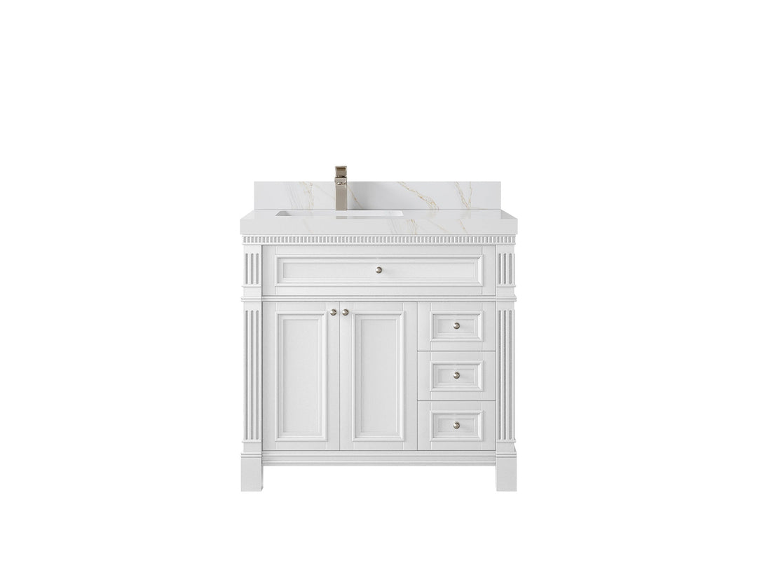 Paris 36 in. W x 22 in. D Left Offset Sink Bathroom Vanity - Willow Bath and Vanity