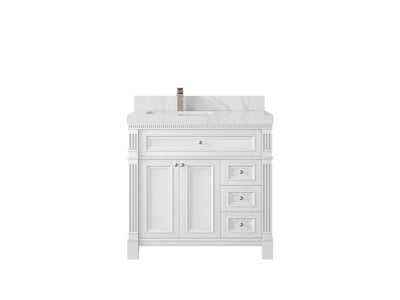 Paris 36 in. W x 22 in. D Left Offset Sink Bathroom Vanity - Willow Bath and Vanity