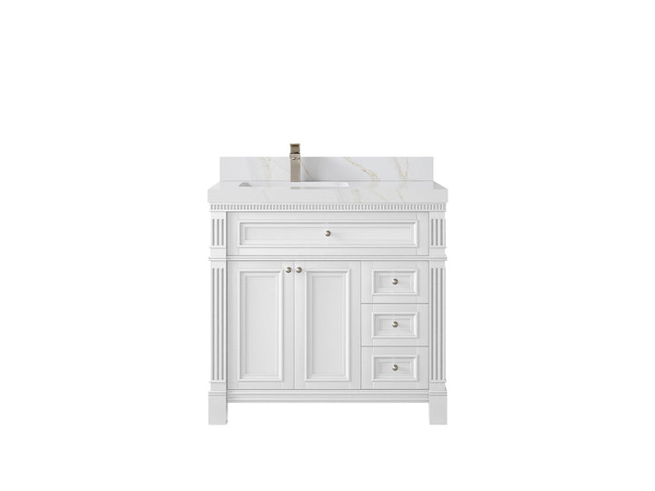 Paris 36 in. W x 22 in. D Left Offset Sink Bathroom Vanity - photo 18