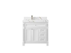 Paris 36 in. W x 22 in. D Left Offset Sink Bathroom Vanity - photo 36