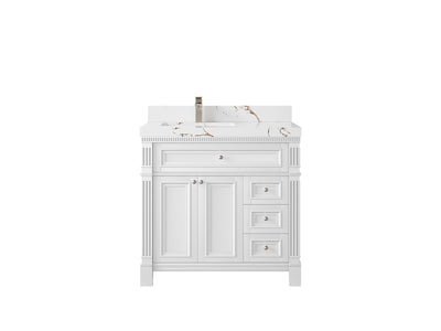 Paris 36 in. W x 22 in. D Left Offset Sink Bathroom Vanity - Willow Bath and Vanity