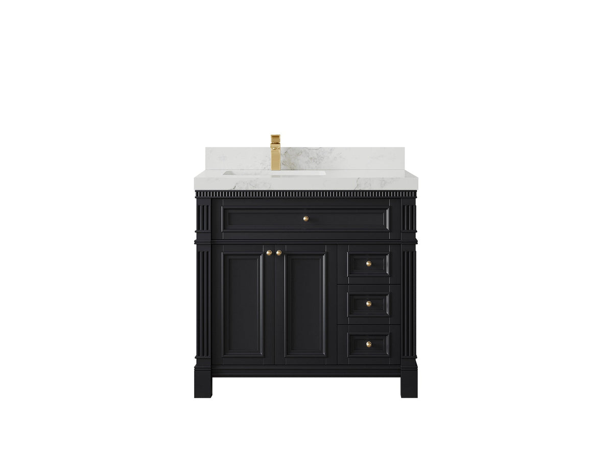 Paris 36 in. W x 22 in. D Left Offset Sink Bathroom Vanity - Willow Bath and Vanity