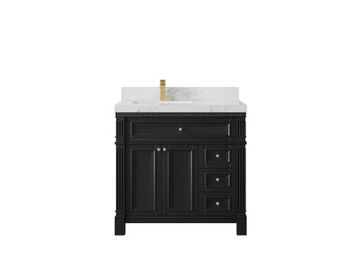 Paris 36 in. W x 22 in. D Left Offset Sink Bathroom Vanity - Willow Bath and Vanity