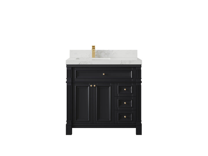 Paris 36 in. W x 22 in. D Left Offset Sink Bathroom Vanity - photo 14