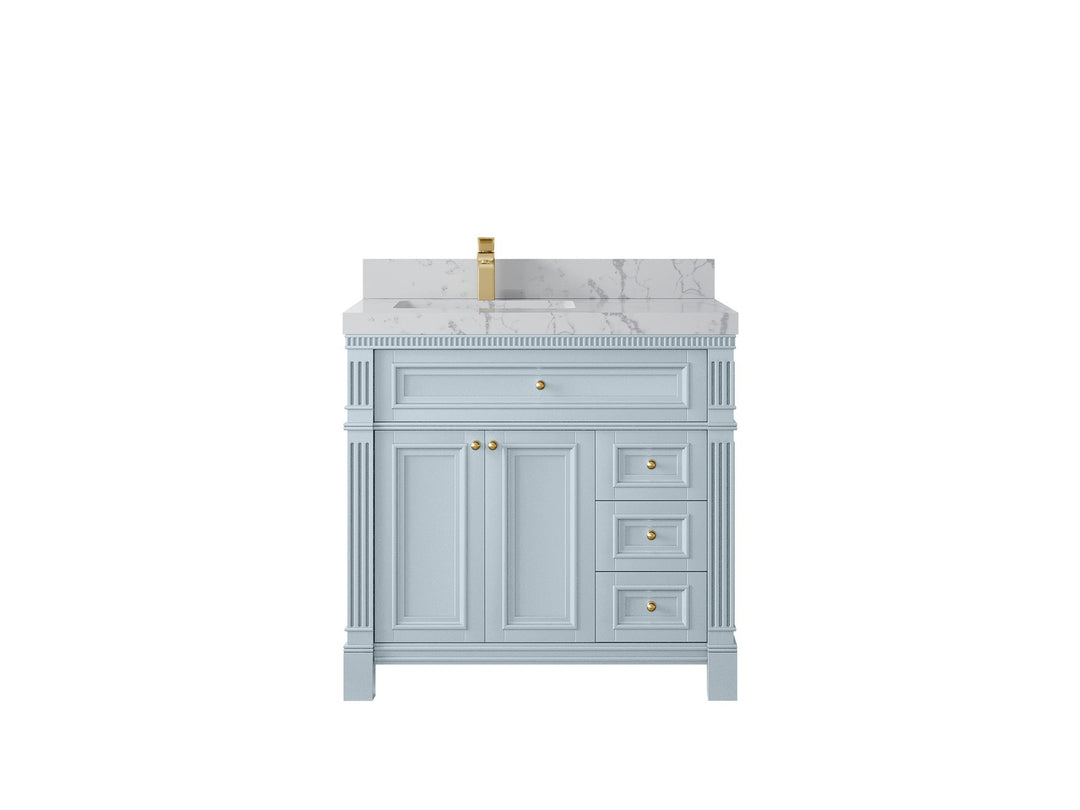 Paris 36 in. W x 22 in. D Left Offset Sink Bathroom Vanity - Willow Bath and Vanity