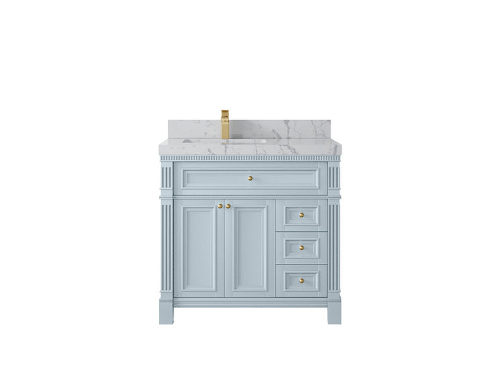Paris 36 in. W x 22 in. D Left Offset Sink Bathroom Vanity - photo 40