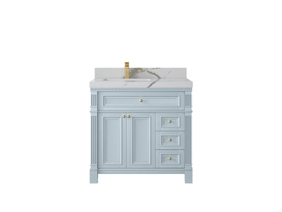 Paris 36 in. W x 22 in. D Left Offset Sink Bathroom Vanity - Willow Bath and Vanity