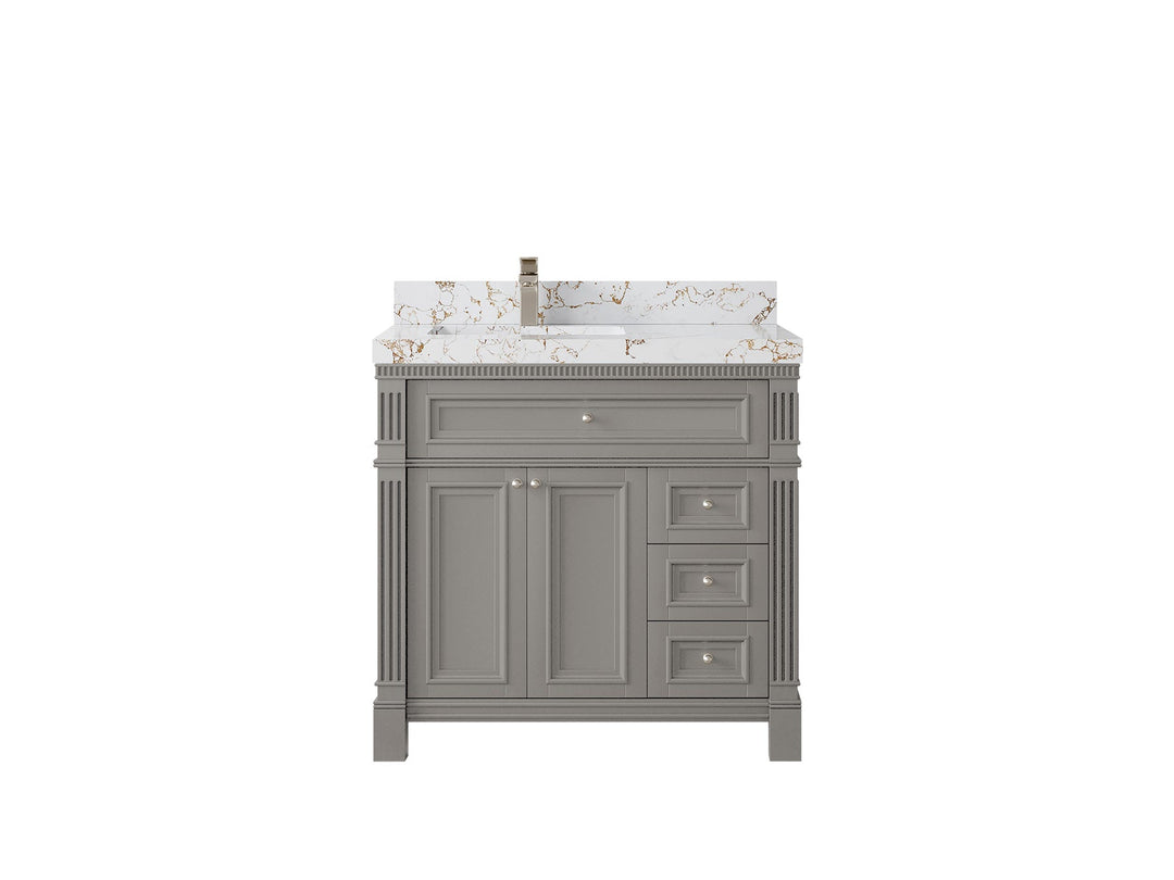Paris 36 in. W x 22 in. D Left Offset Sink Bathroom Vanity - Willow Bath and Vanity