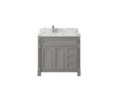 Paris 36 in. W x 22 in. D Left Offset Sink Bathroom Vanity - photo 38
