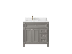 Paris 36 in. W x 22 in. D Left Offset Sink Bathroom Vanity - photo 26