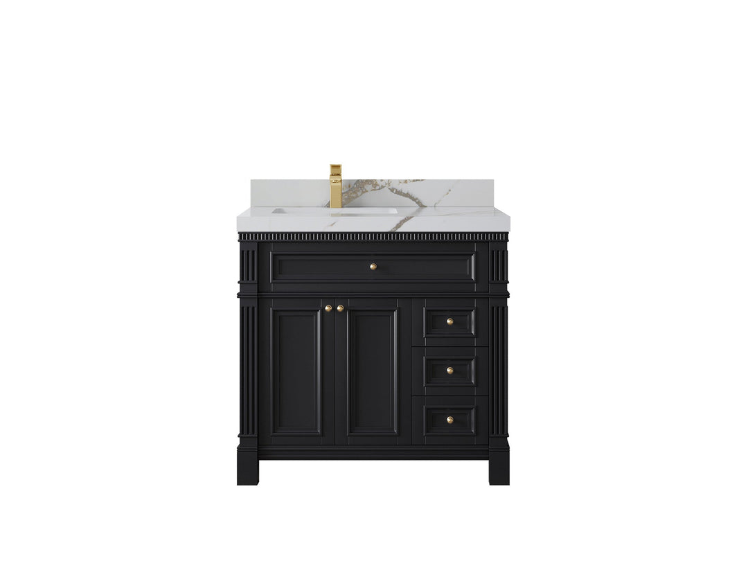 Paris 36 in. W x 22 in. D Left Offset Sink Bathroom Vanity - Willow Bath and Vanity