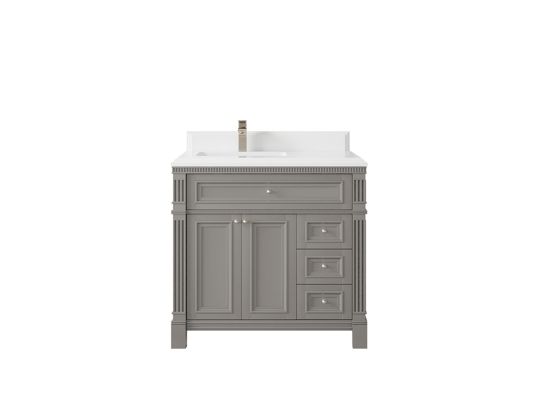 Paris 36 in. W x 22 in. D Left Offset Sink Bathroom Vanity - Willow Bath and Vanity