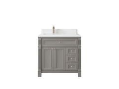 Paris 36 in. W x 22 in. D Left Offset Sink Bathroom Vanity - photo 28