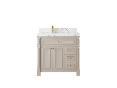 Paris 36 in. W x 22 in. D Left Offset Sink Bathroom Vanity - Willow Bath and Vanity
