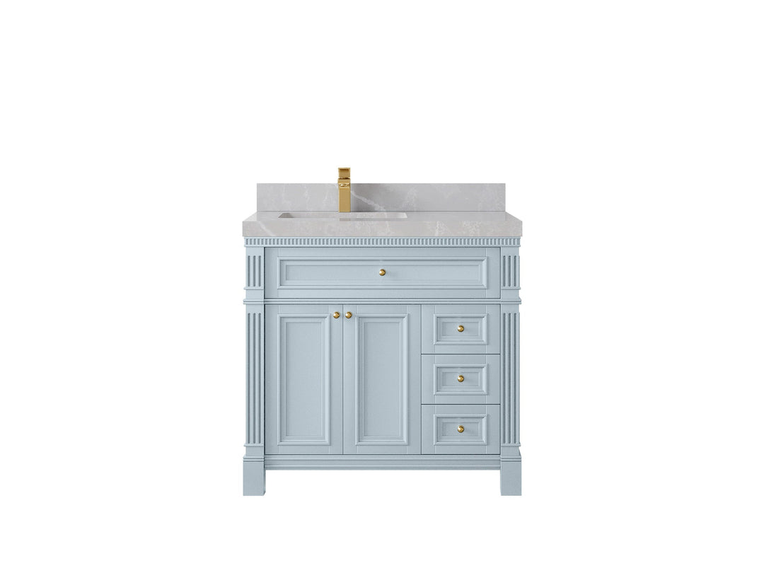 Paris 36 in. W x 22 in. D Left Offset Sink Bathroom Vanity - Willow Bath and Vanity