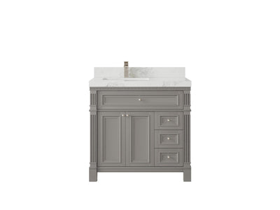 Paris 36 in. W x 22 in. D Left Offset Sink Bathroom Vanity - Willow Bath and Vanity