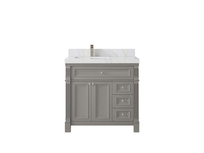 Paris 36 in. W x 22 in. D Left Offset Sink Bathroom Vanity - Willow Bath and Vanity