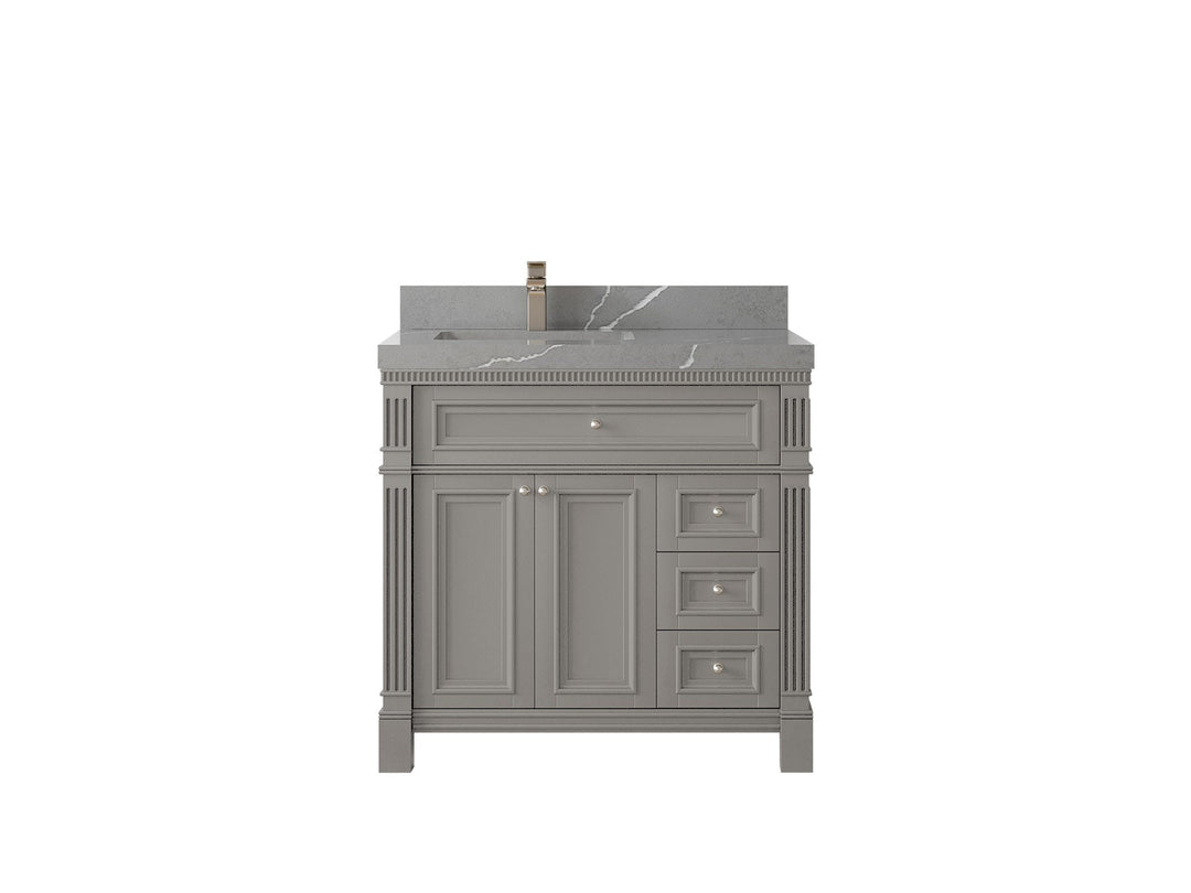 Paris 36 in. W x 22 in. D Left Offset Sink Bathroom Vanity - Willow Bath and Vanity