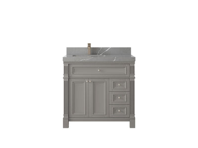 Paris 36 in. W x 22 in. D Left Offset Sink Bathroom Vanity - Willow Bath and Vanity