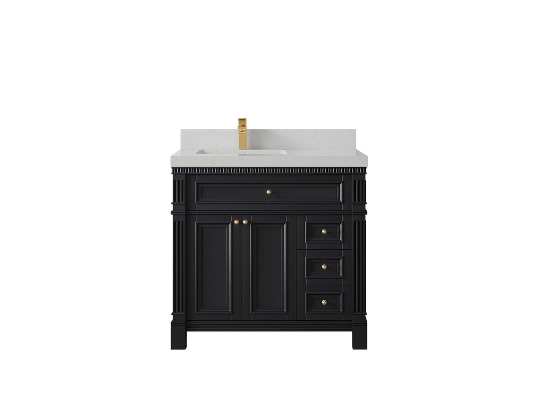 Paris 36 in. W x 22 in. D Left Offset Sink Bathroom Vanity - Willow Bath and Vanity