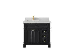 Paris 36 in. W x 22 in. D Left Offset Sink Bathroom Vanity - photo 22