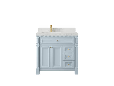 Paris 36 in. W x 22 in. D Left Offset Sink Bathroom Vanity - Willow Bath and Vanity