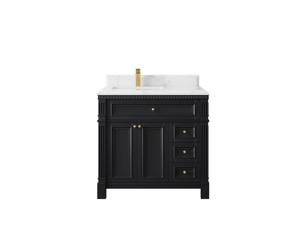 Paris 36 in. W x 22 in. D Left Offset Sink Bathroom Vanity - Willow Bath and Vanity