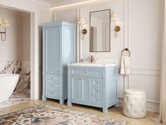 Paris 36 in. W x 22 in. D Left Offset Sink Bathroom Vanity - photo 2