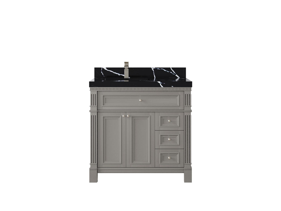 Paris 36 in. W x 22 in. D Left Offset Sink Bathroom Vanity - Willow Bath and Vanity