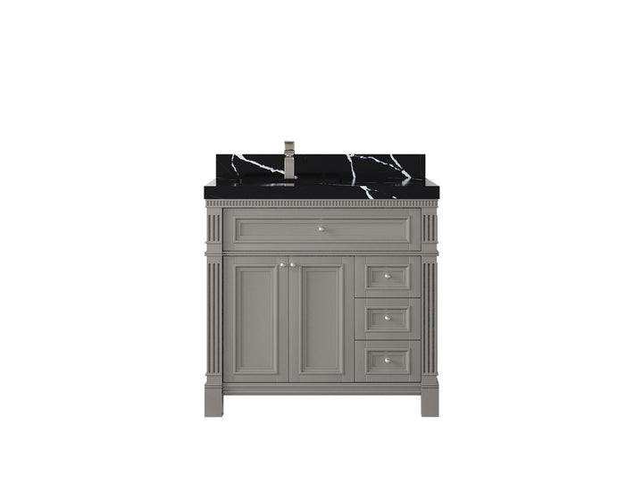 Paris 36 in. W x 22 in. D Left Offset Sink Bathroom Vanity - photo 12