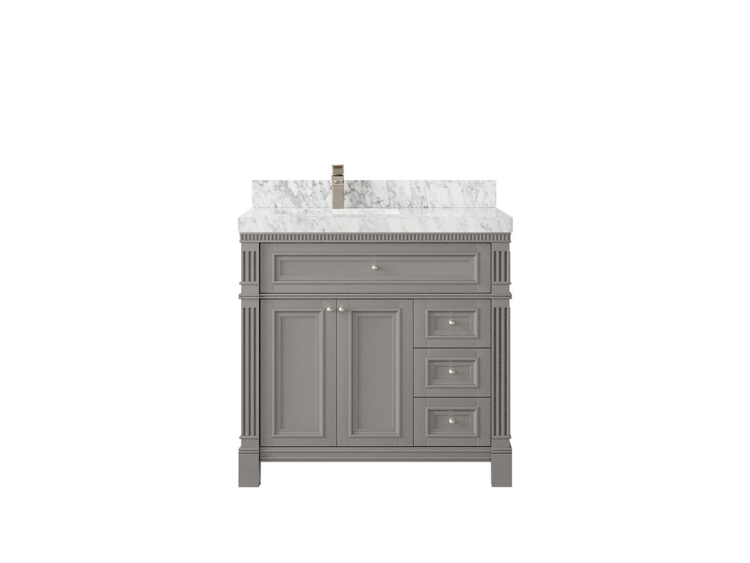 Paris 36 in. W x 22 in. D Left Offset Sink Bathroom Vanity - Willow Bath and Vanity
