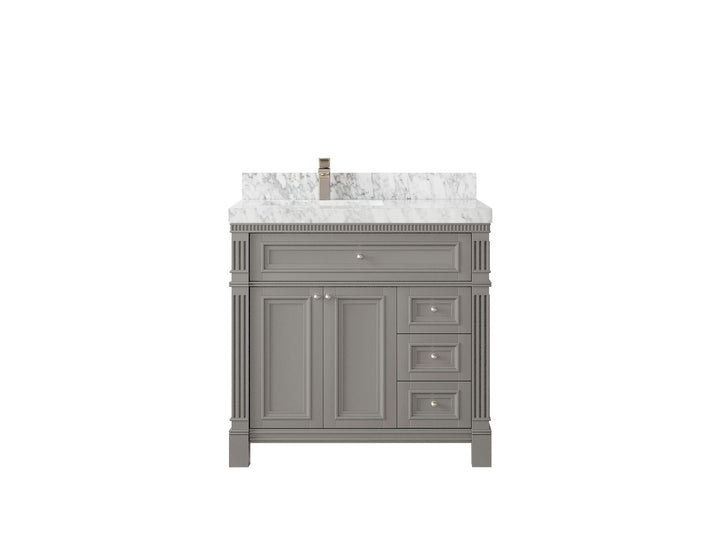 Paris 36 in. W x 22 in. D Left Offset Sink Bathroom Vanity - photo 8