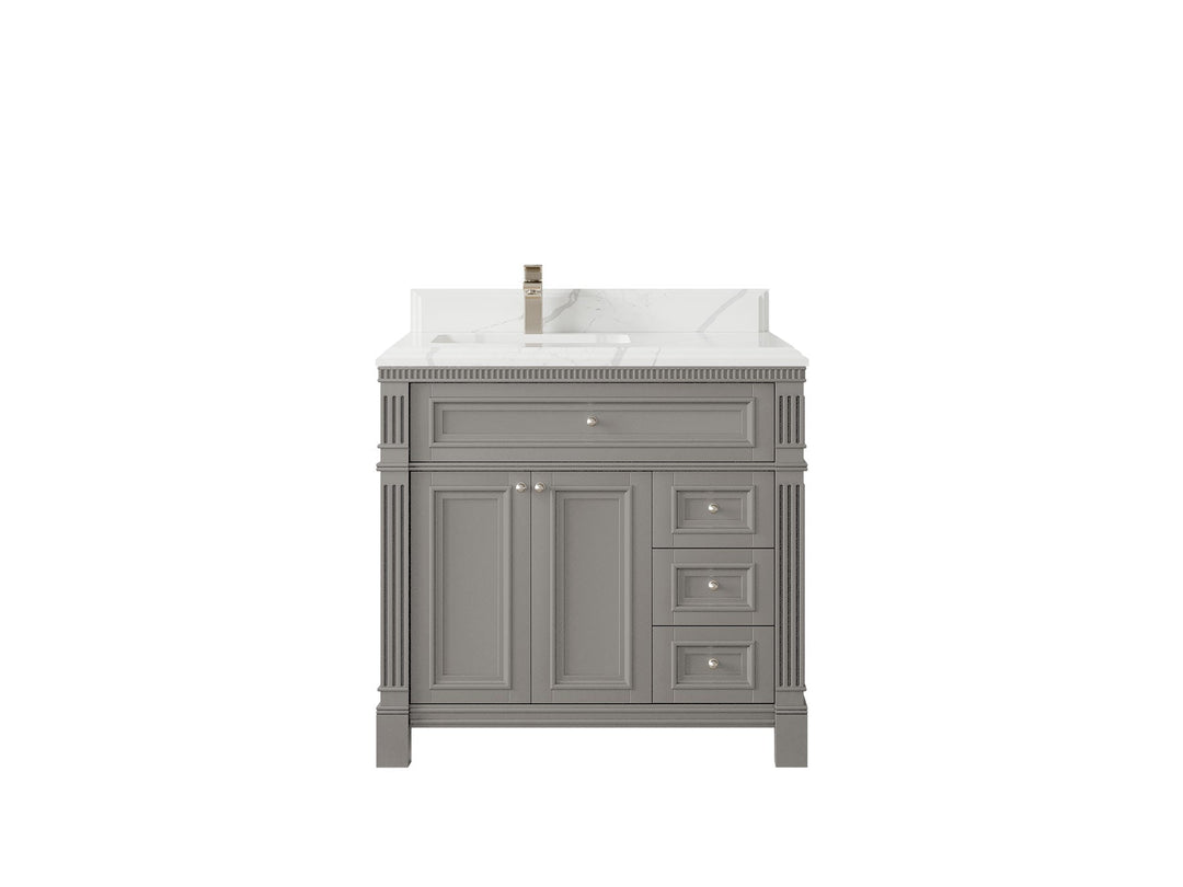 Paris 36 in. W x 22 in. D Left Offset Sink Bathroom Vanity - Willow Bath and Vanity