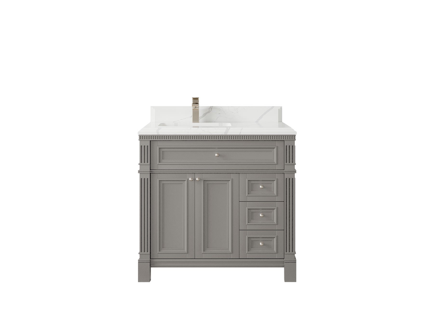 Paris 36 in. W x 22 in. D Left Offset Sink Bathroom Vanity - Willow Bath and Vanity