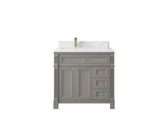 Paris 36 in. W x 22 in. D Left Offset Sink Bathroom Vanity - photo 24