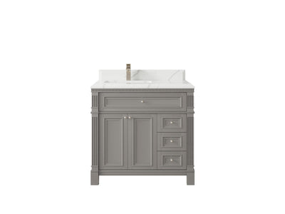 Paris 36 in. W x 22 in. D Left Offset Sink Bathroom Vanity - Willow Bath and Vanity