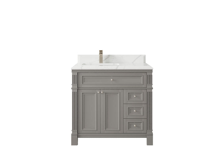 Paris 36 in. W x 22 in. D Left Offset Sink Bathroom Vanity - photo 24