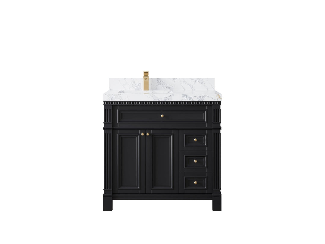 Paris 36 in. W x 22 in. D Left Offset Sink Bathroom Vanity - Willow Bath and Vanity