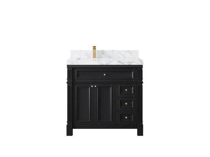 Paris 36 in. W x 22 in. D Left Offset Sink Bathroom Vanity - photo 16