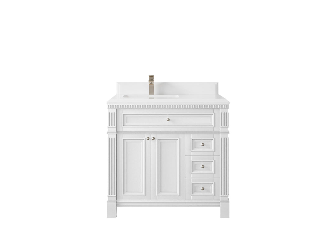 Paris 36 in. W x 22 in. D Left Offset Sink Bathroom Vanity - Willow Bath and Vanity