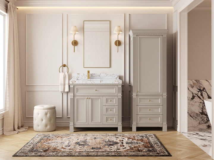Paris 36 in. W x 22 in. D Left Offset Sink Bathroom Vanity - photo 4