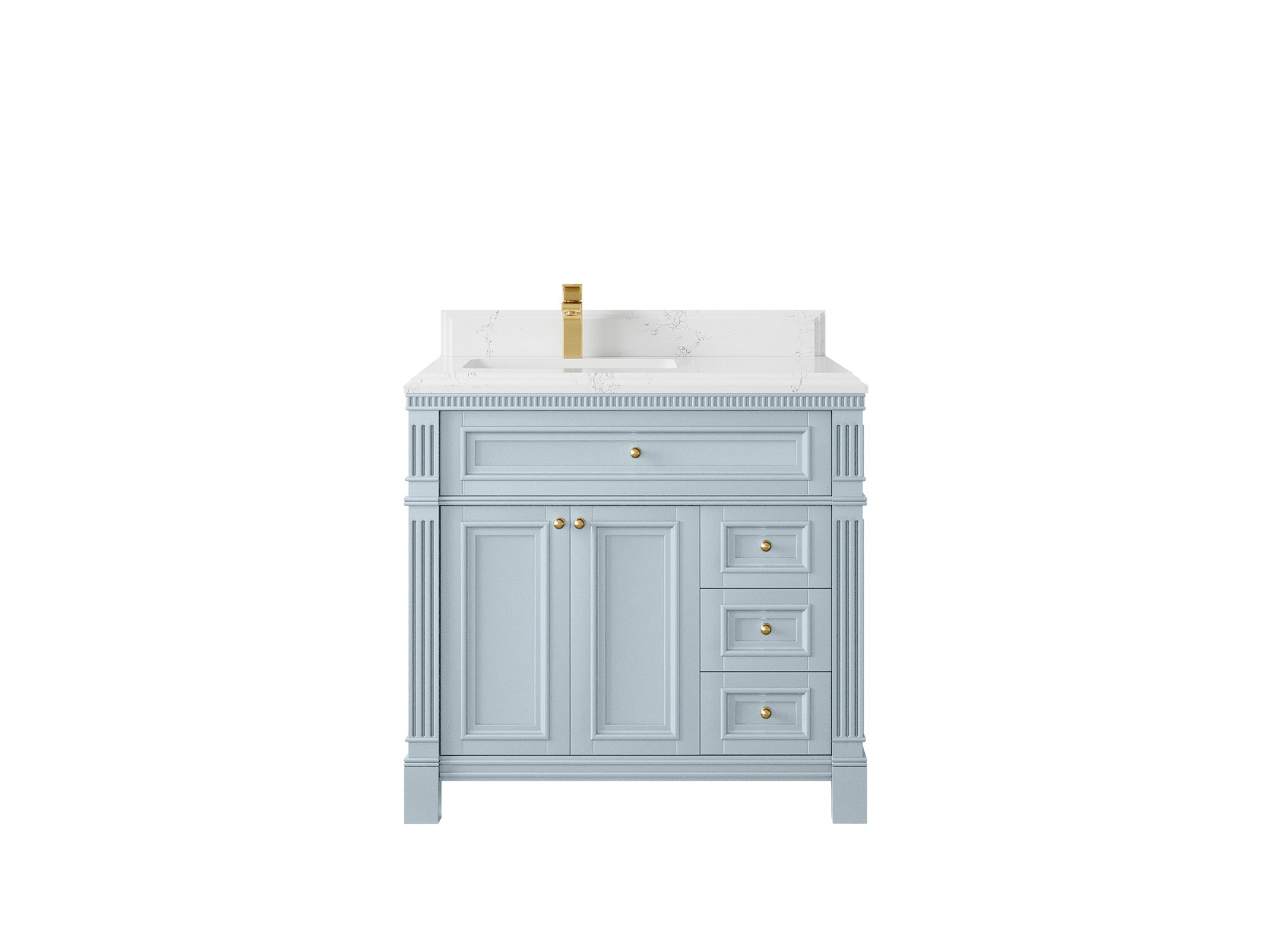 Paris 36 in. W x 22 in. D Left Offset Sink Bathroom Vanity - Willow Bath and Vanity