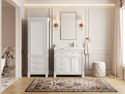 Paris 36 in. W x 22 in. D Right Offset Sink Bathroom Vanity - Willow Bath and Vanity