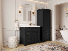 Paris 36 in. W x 22 in. D Right Offset Sink Bathroom Vanity - photo 2