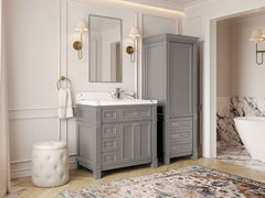 Paris 36 in. W x 22 in. D Right Offset Sink Bathroom Vanity - photo 2