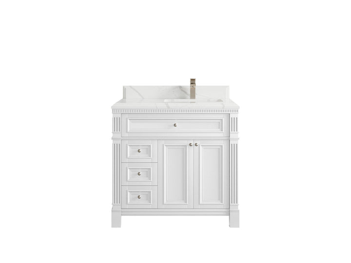 Paris 36 in. W x 22 in. D Right Offset Sink Bathroom Vanity - photo 24