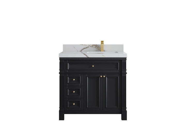 Paris 36 in. W x 22 in. D Right Offset Sink Bathroom Vanity - photo 12