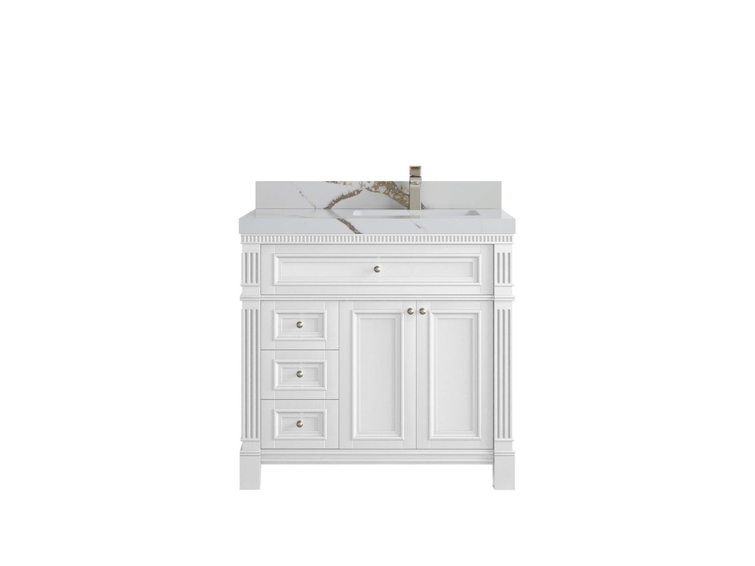 Paris 36 in. W x 22 in. D Right Offset Sink Bathroom Vanity - Willow Bath and Vanity
