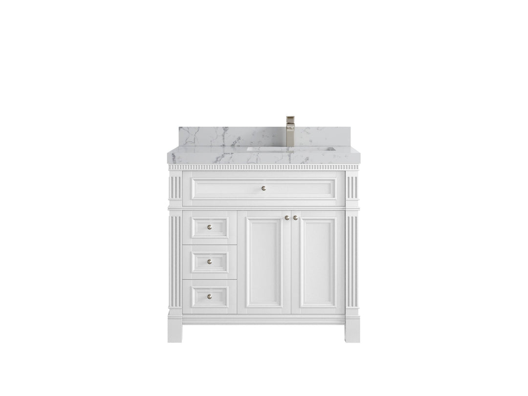 Paris 36 in. W x 22 in. D Right Offset Sink Bathroom Vanity - Willow Bath and Vanity