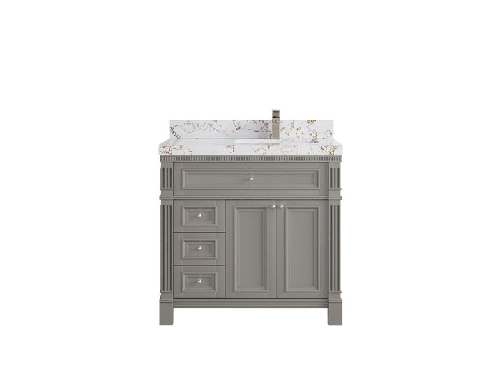 Paris 36 in. W x 22 in. D Right Offset Sink Bathroom Vanity - photo 1